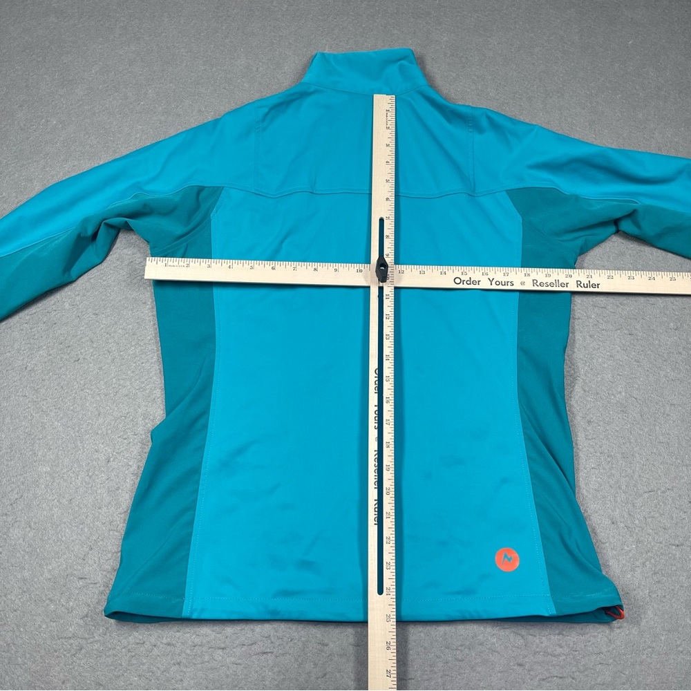 Marmot Jacket Women Large Blue Turquoise Leadville Gore Windstopper Shell Hiking - Picture 11 of 14